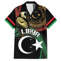 Personalized Libya Family Matching Off The Shoulder Long Sleeve Dress and Hawaiian Shirt White Star And Crescent - Wonder Print Shop