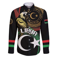 Personalized Libya Family Matching Off The Shoulder Long Sleeve Dress and Hawaiian Shirt White Star And Crescent - Wonder Print Shop