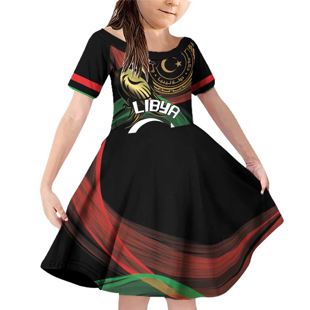 Personalized Libya Family Matching Off Shoulder Short Dress and Hawaiian Shirt White Star And Crescent - Wonder Print Shop