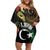 Personalized Libya Family Matching Off Shoulder Short Dress and Hawaiian Shirt White Star And Crescent - Wonder Print Shop