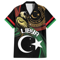 Personalized Libya Family Matching Short Sleeve Bodycon Dress and Hawaiian Shirt White Star And Crescent - Wonder Print Shop