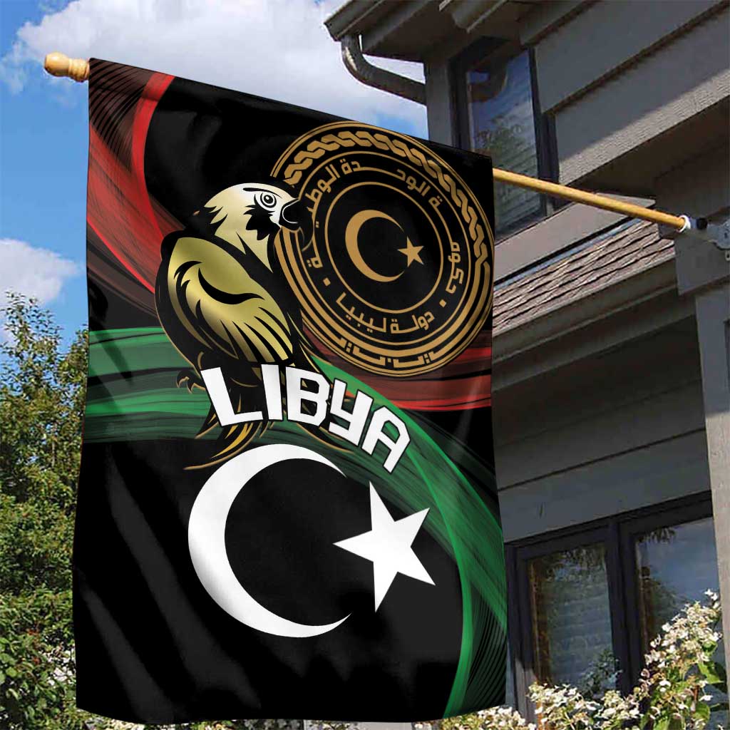 Libya Garden Flag White Star And Crescent - Wonder Print Shop