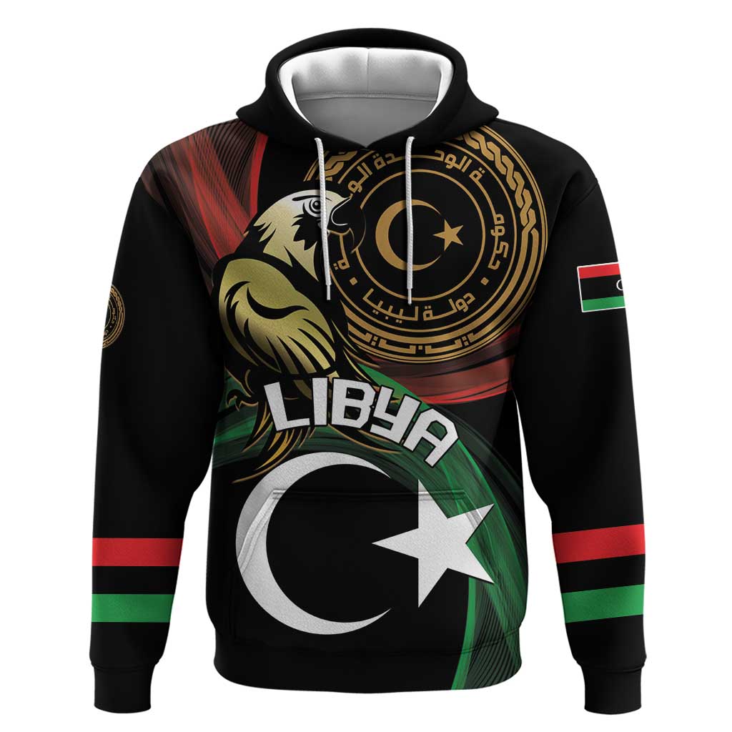 Personalized Libya Hoodie White Star And Crescent - Wonder Print Shop