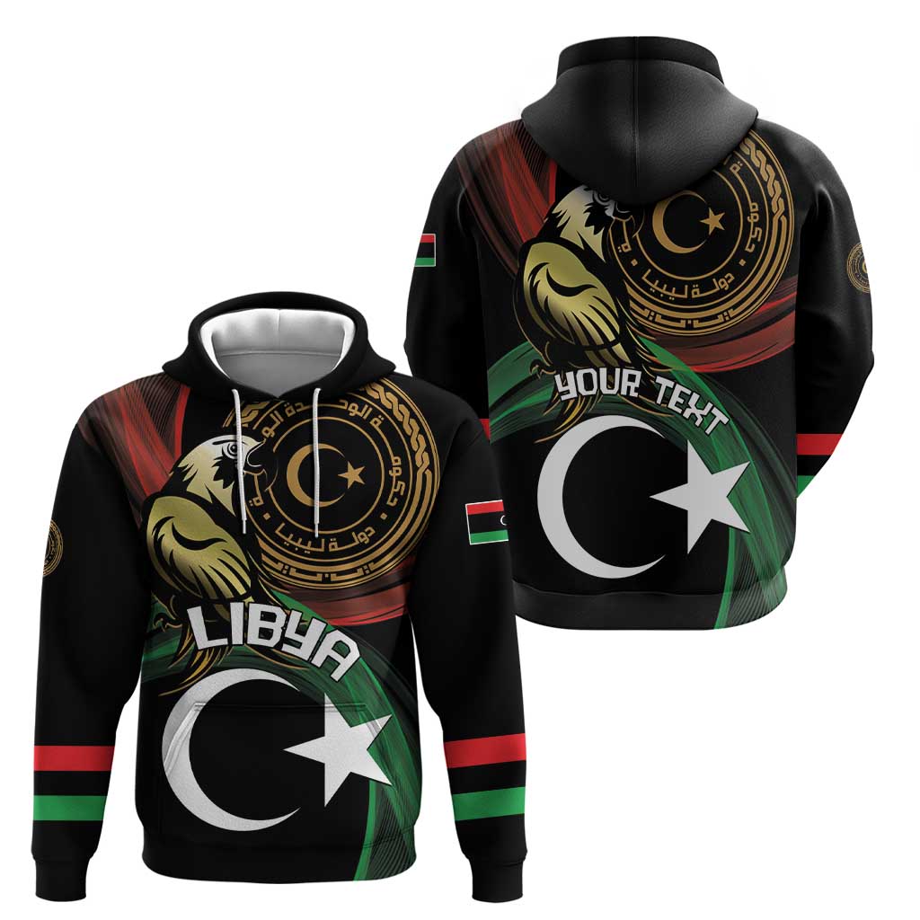Personalized Libya Hoodie White Star And Crescent - Wonder Print Shop
