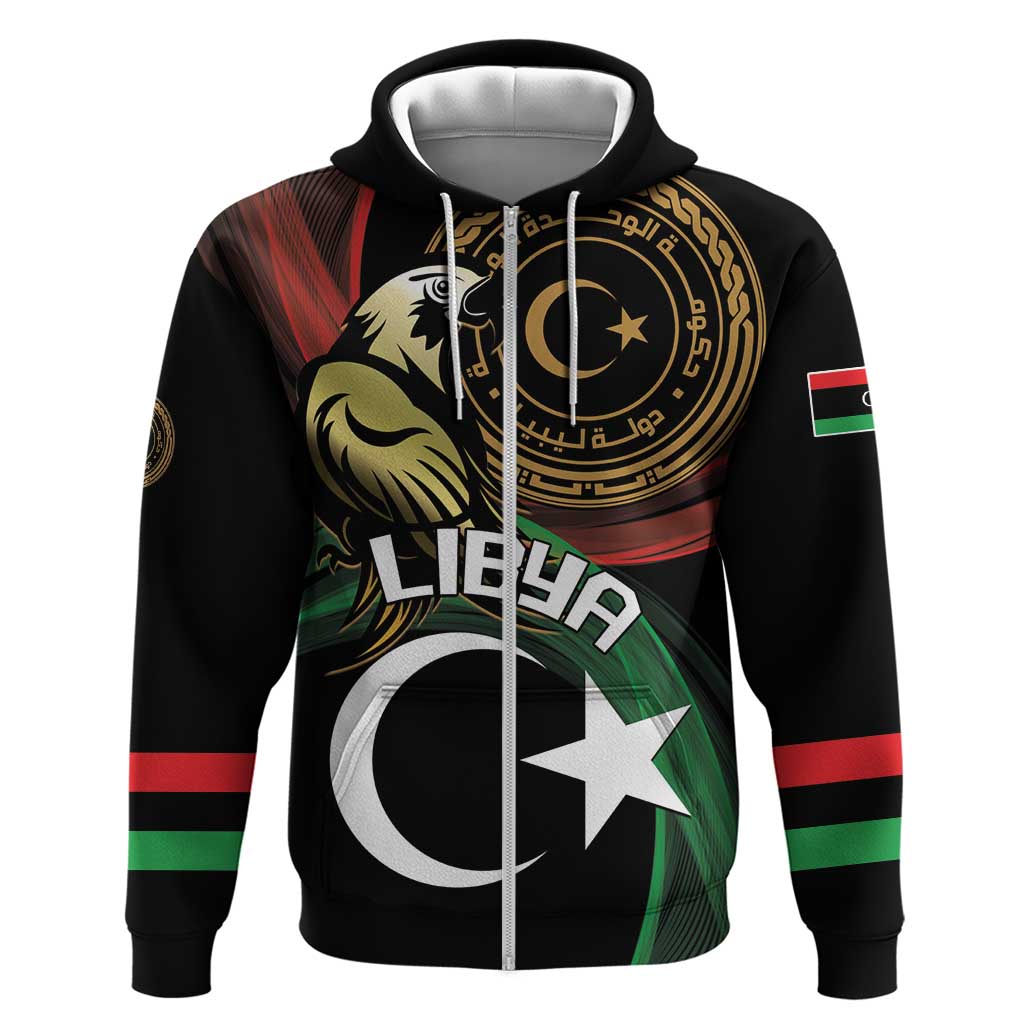Personalized Libya Hoodie White Star And Crescent - Wonder Print Shop