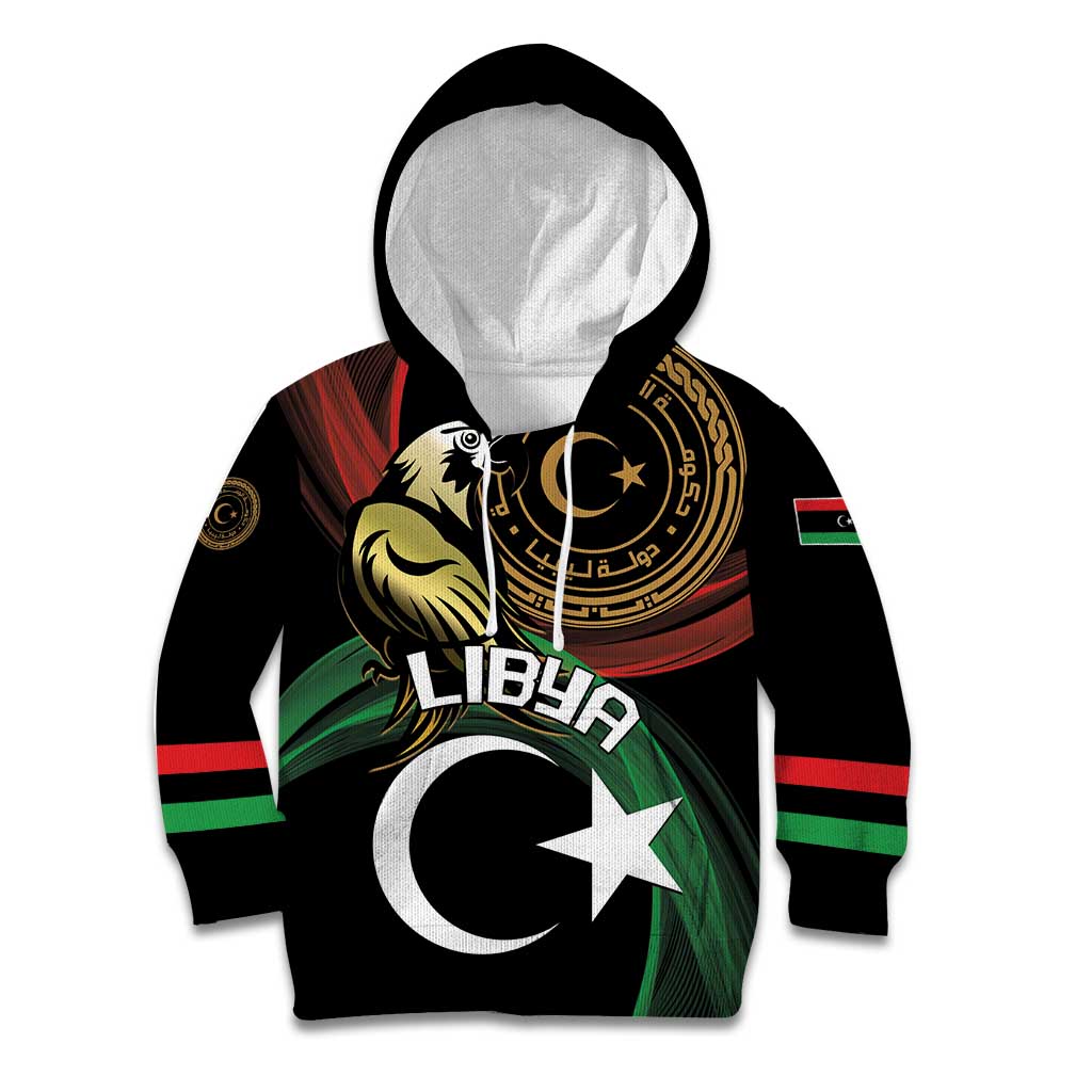 Personalized Libya Kid Hoodie White Star And Crescent - Wonder Print Shop