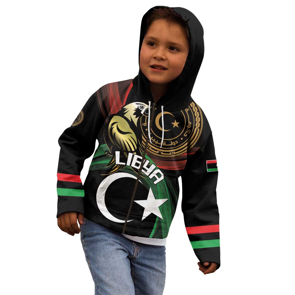 Personalized Libya Kid Hoodie White Star And Crescent - Wonder Print Shop