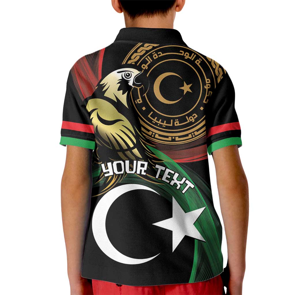 Personalized Libya Kid Polo Shirt White Star And Crescent - Wonder Print Shop