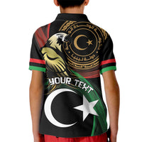 Personalized Libya Kid Polo Shirt White Star And Crescent - Wonder Print Shop