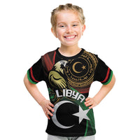 Personalized Libya Kid T Shirt White Star And Crescent - Wonder Print Shop