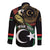 Personalized Libya Long Sleeve Button Shirt White Star And Crescent - Wonder Print Shop