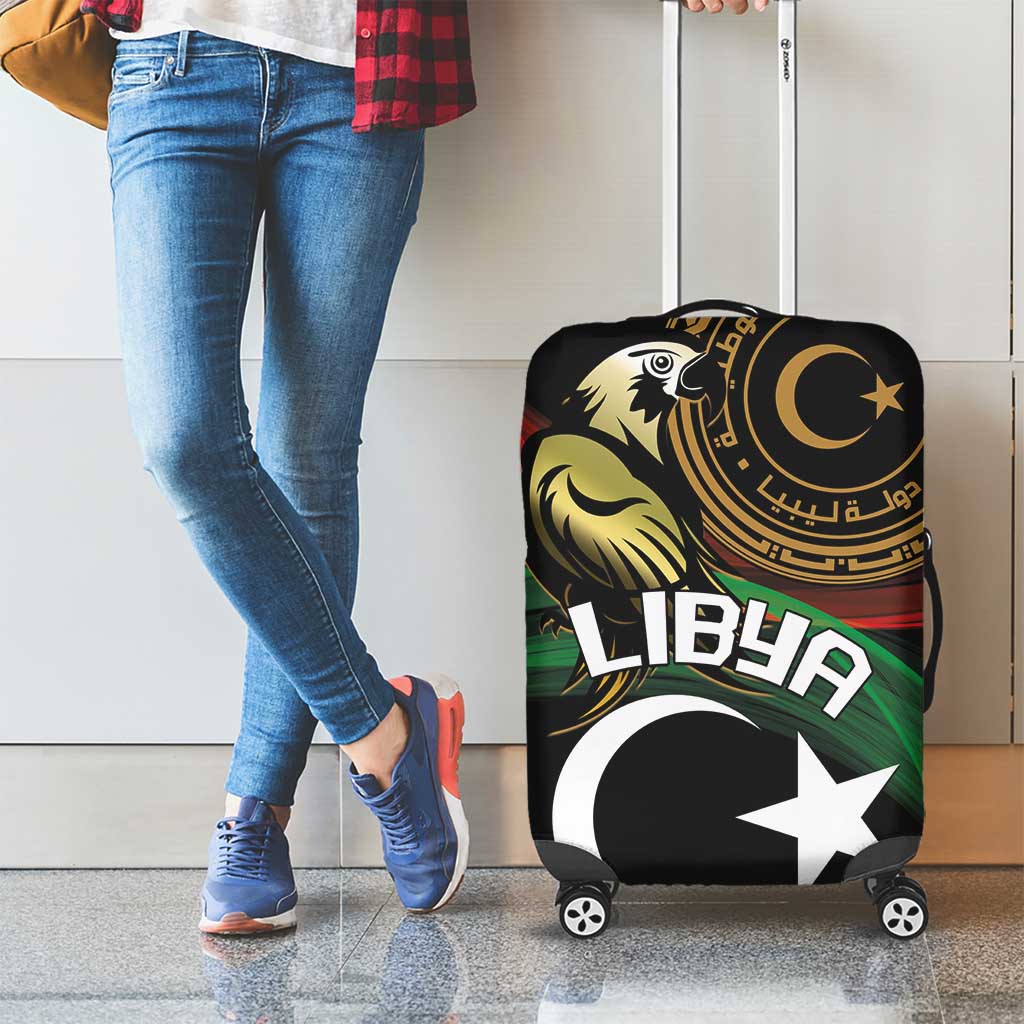Libya Luggage Cover White Star And Crescent - Wonder Print Shop