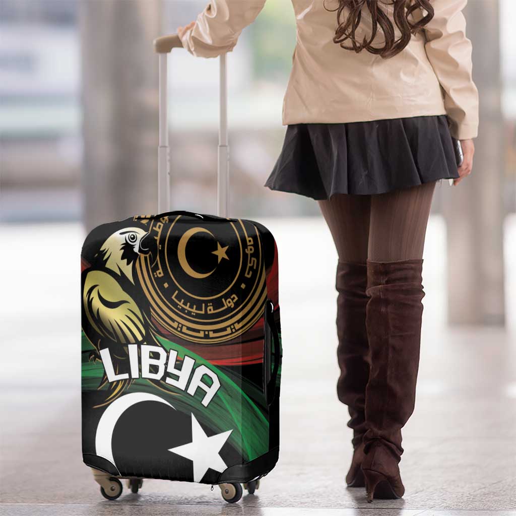 Libya Luggage Cover White Star And Crescent - Wonder Print Shop