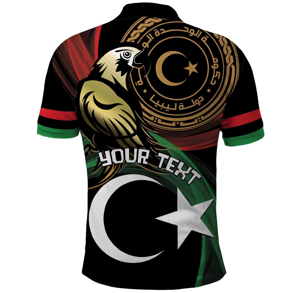 Personalized Libya Polo Shirt White Star And Crescent - Wonder Print Shop