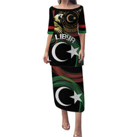 Personalized Libya Puletasi White Star And Crescent - Wonder Print Shop