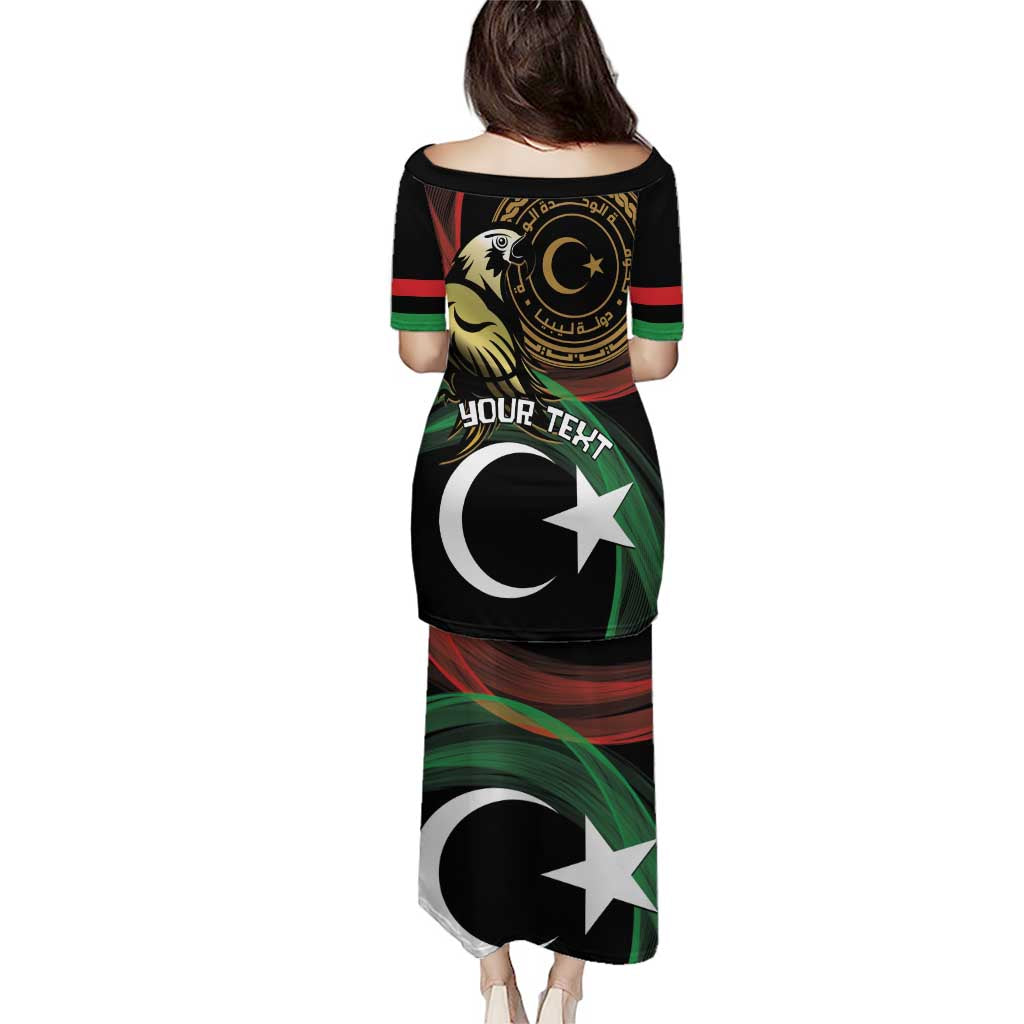 Personalized Libya Puletasi White Star And Crescent - Wonder Print Shop
