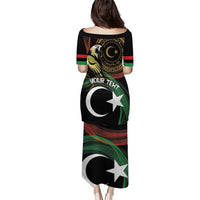 Personalized Libya Puletasi White Star And Crescent - Wonder Print Shop