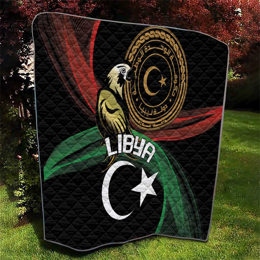Libya Quilt White Star And Crescent - Wonder Print Shop