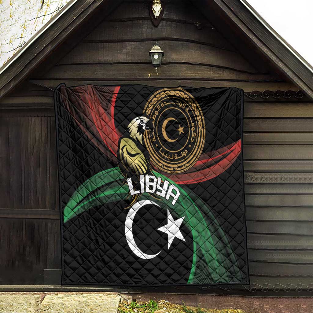 Libya Quilt White Star And Crescent - Wonder Print Shop