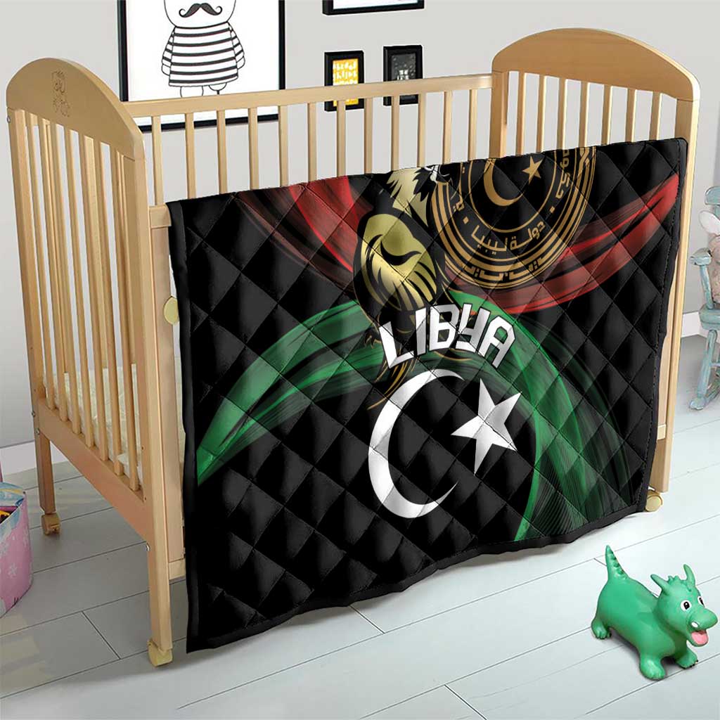 Libya Quilt White Star And Crescent - Wonder Print Shop