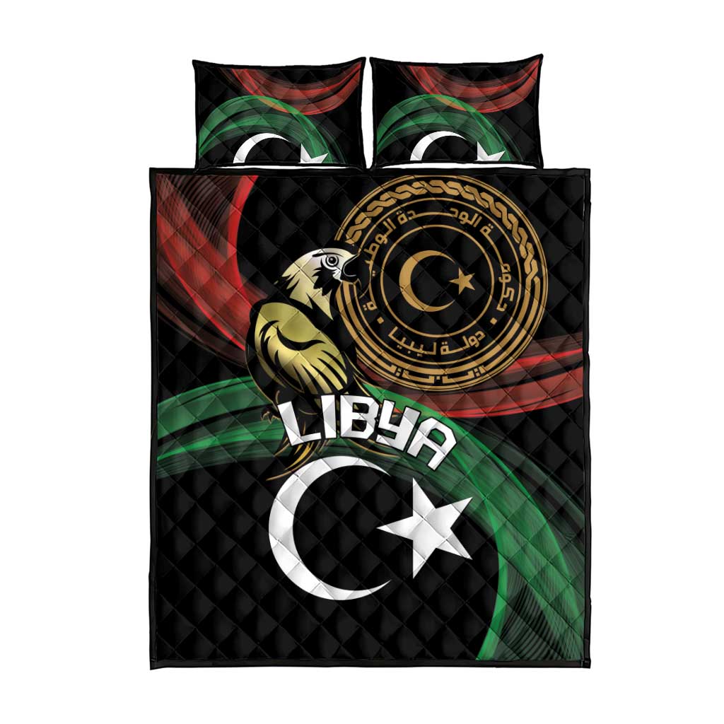 Libya Quilt Bed Set White Star And Crescent - Wonder Print Shop