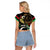 Personalized Libya Raglan Cropped T Shirt White Star And Crescent - Wonder Print Shop