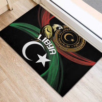 Libya Rubber Doormat White Star And Crescent - Wonder Print Shop