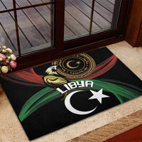 Libya Rubber Doormat White Star And Crescent - Wonder Print Shop