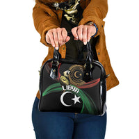 Libya Shoulder Handbag White Star And Crescent