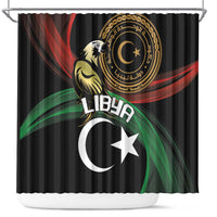 Libya Shower Curtain White Star And Crescent