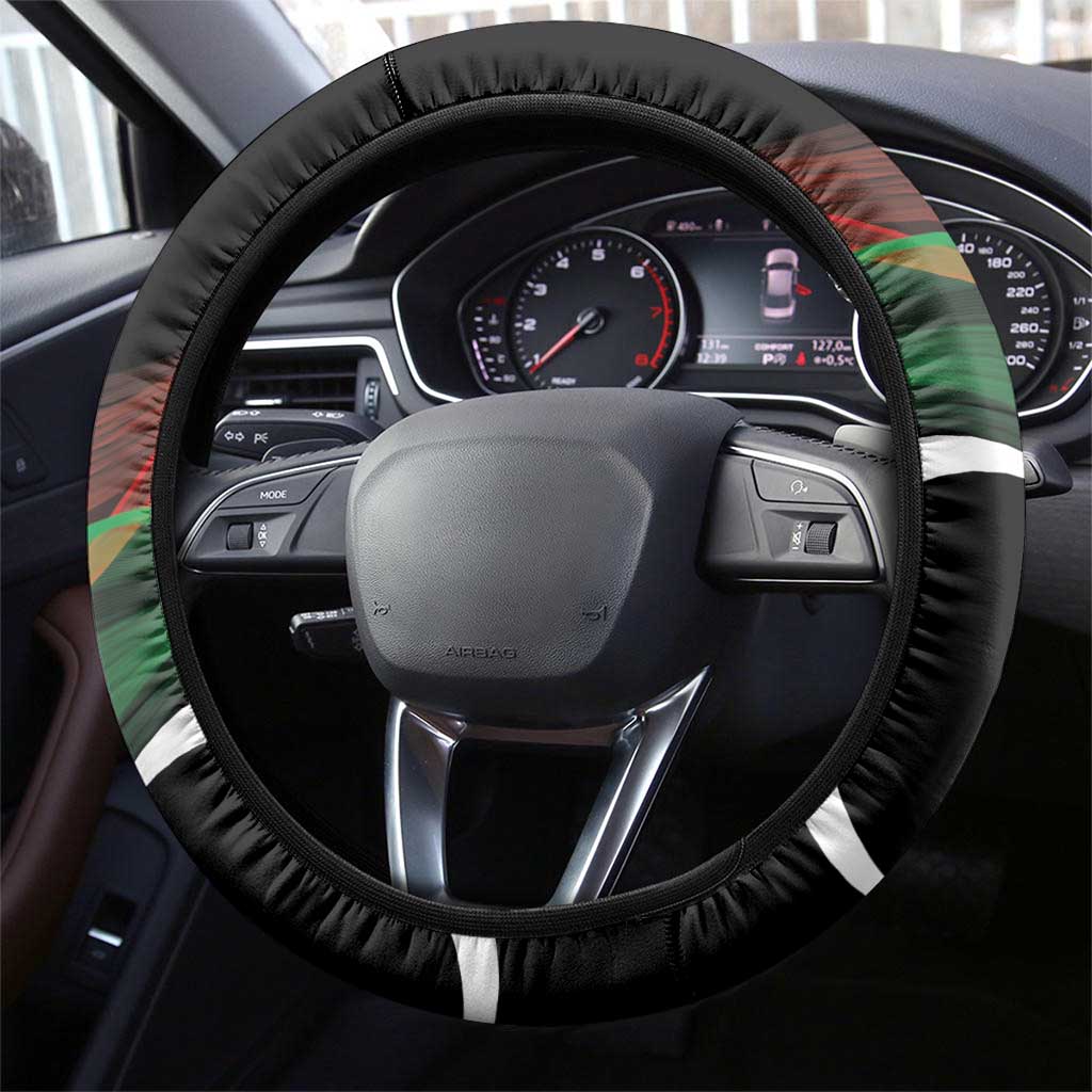 Libya Steering Wheel Cover White Star And Crescent - Wonder Print Shop