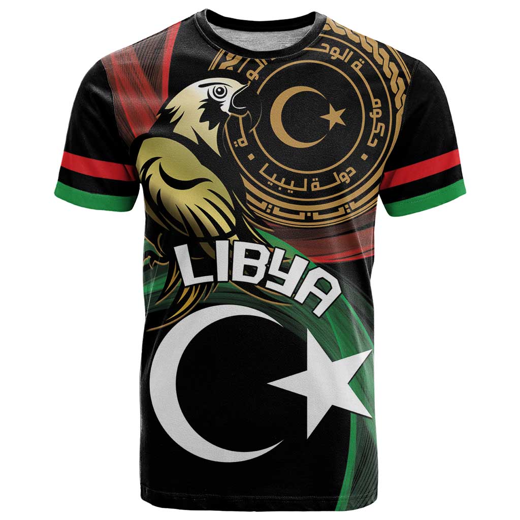 Personalized Libya T Shirt White Star And Crescent - Wonder Print Shop