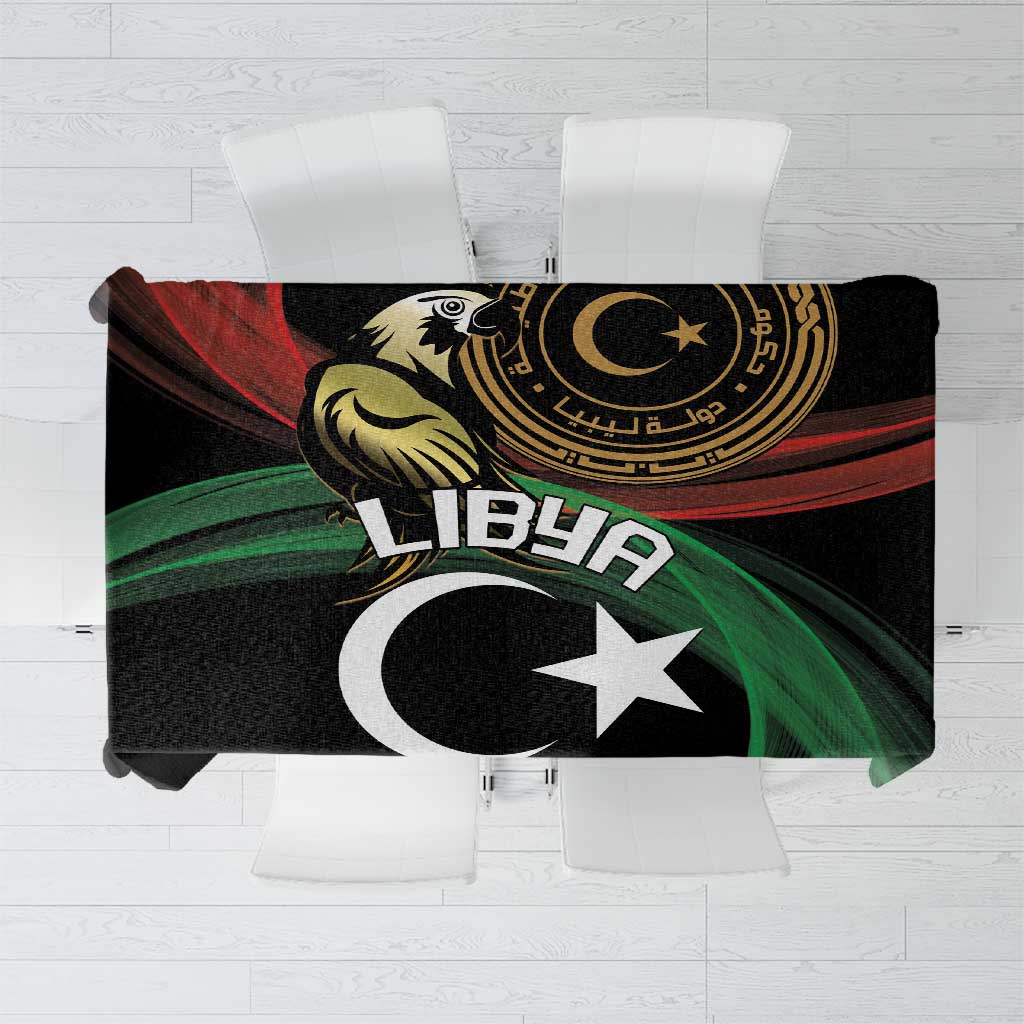 Libya Tablecloth White Star And Crescent - Wonder Print Shop