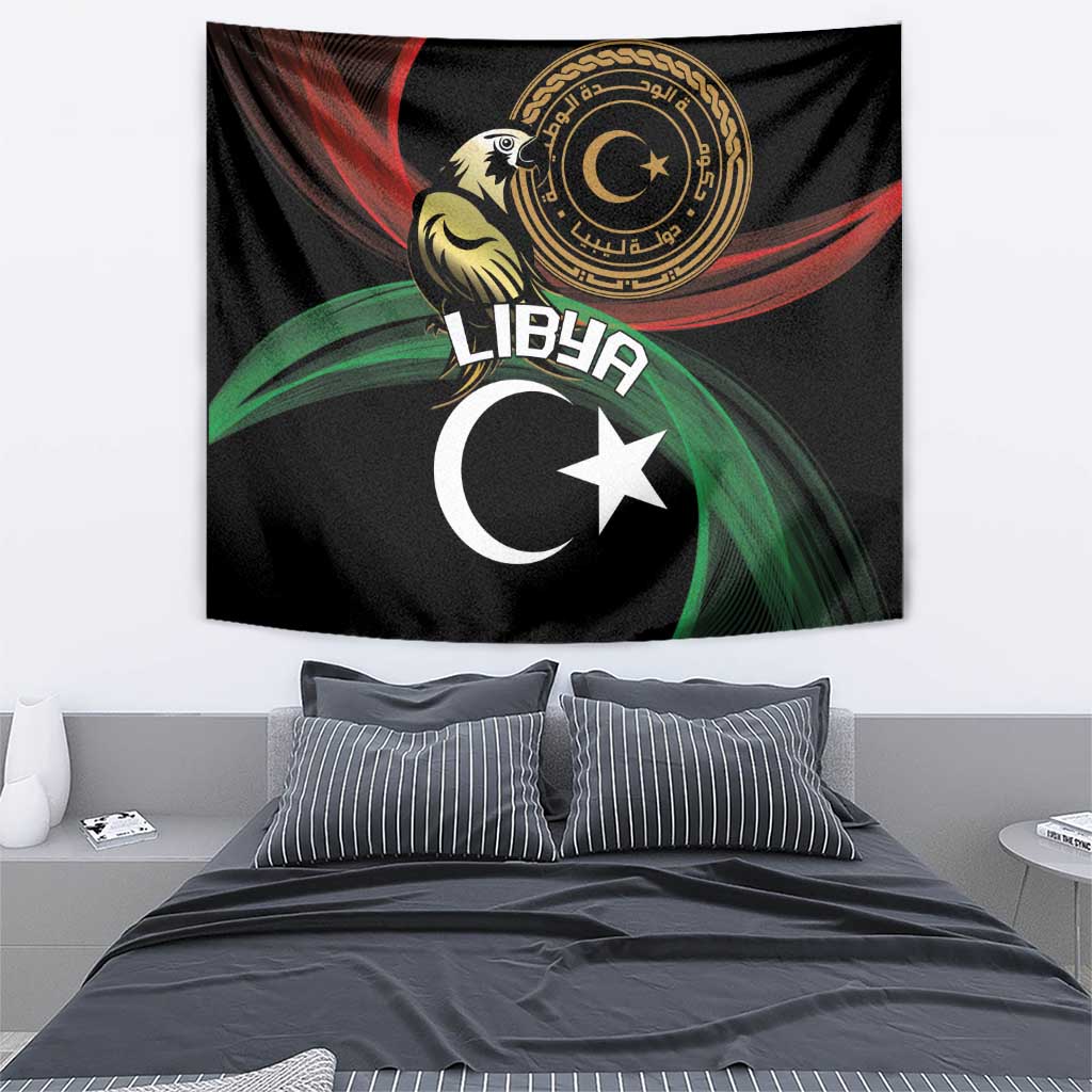 Libya Tapestry White Star And Crescent - Wonder Print Shop