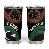 Personalized Libya Tumbler Cup White Star And Crescent - Wonder Print Shop