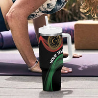 Personalized Libya Tumbler With Handle White Star And Crescent - Wonder Print Shop