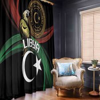 Libya Window Curtain White Star And Crescent - Wonder Print Shop