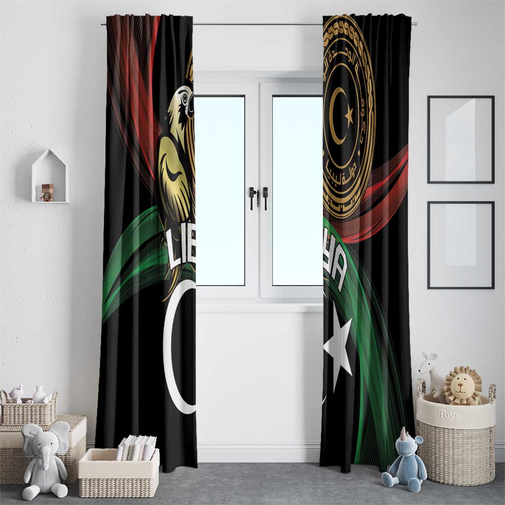 Libya Window Curtain White Star And Crescent - Wonder Print Shop