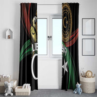 Libya Window Curtain White Star And Crescent - Wonder Print Shop