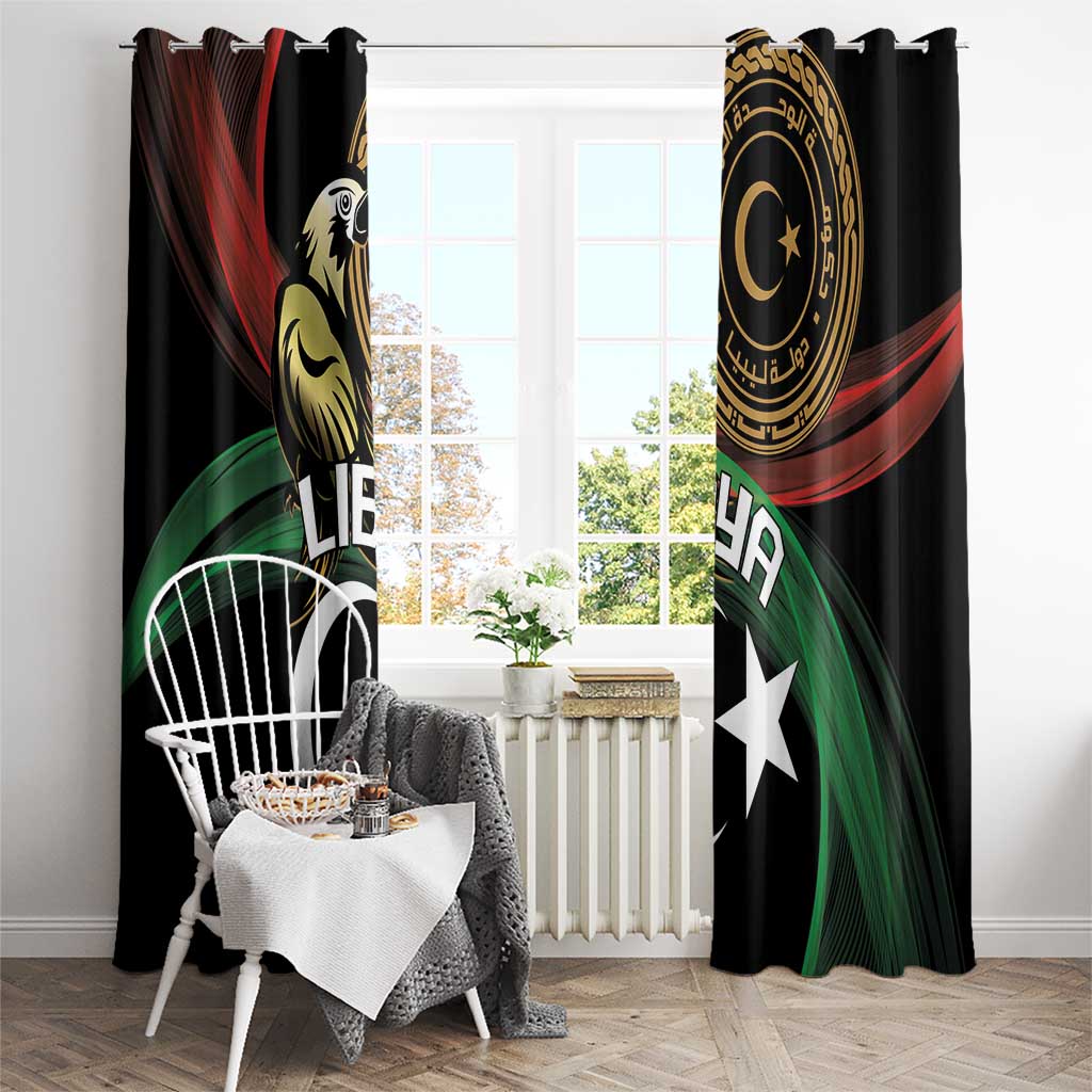 Libya Window Curtain White Star And Crescent - Wonder Print Shop