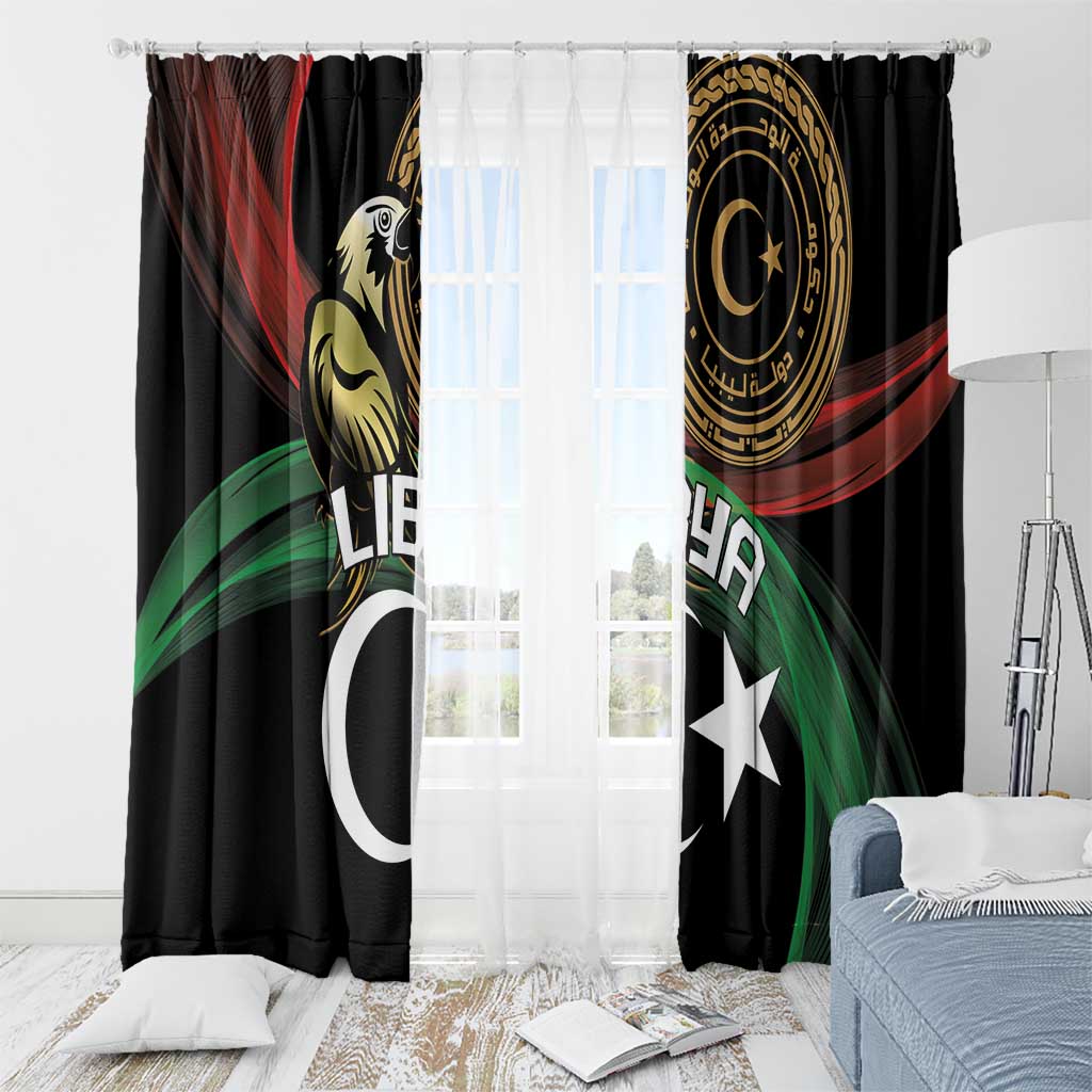 Libya Window Curtain White Star And Crescent - Wonder Print Shop