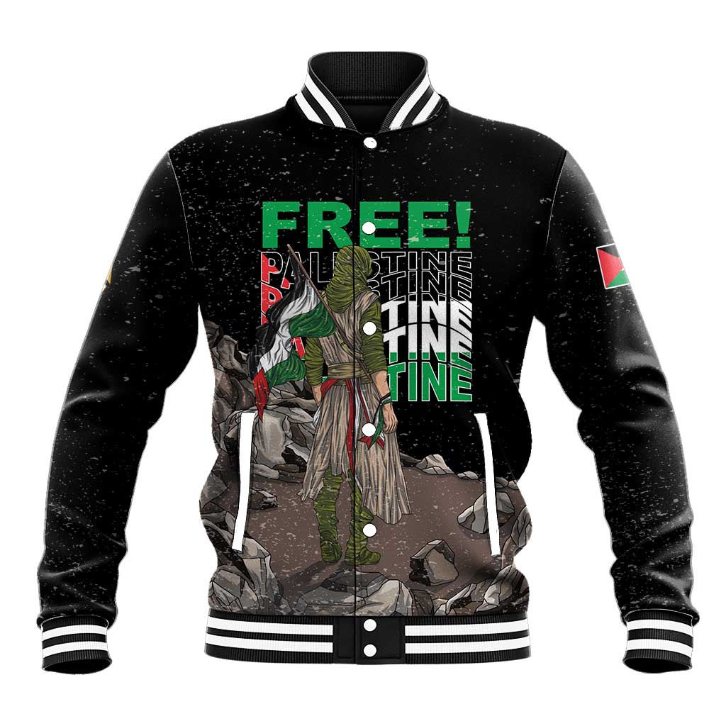 Free Palestine Baseball Jacket Eagle of Saladin - Wonder Print Shop