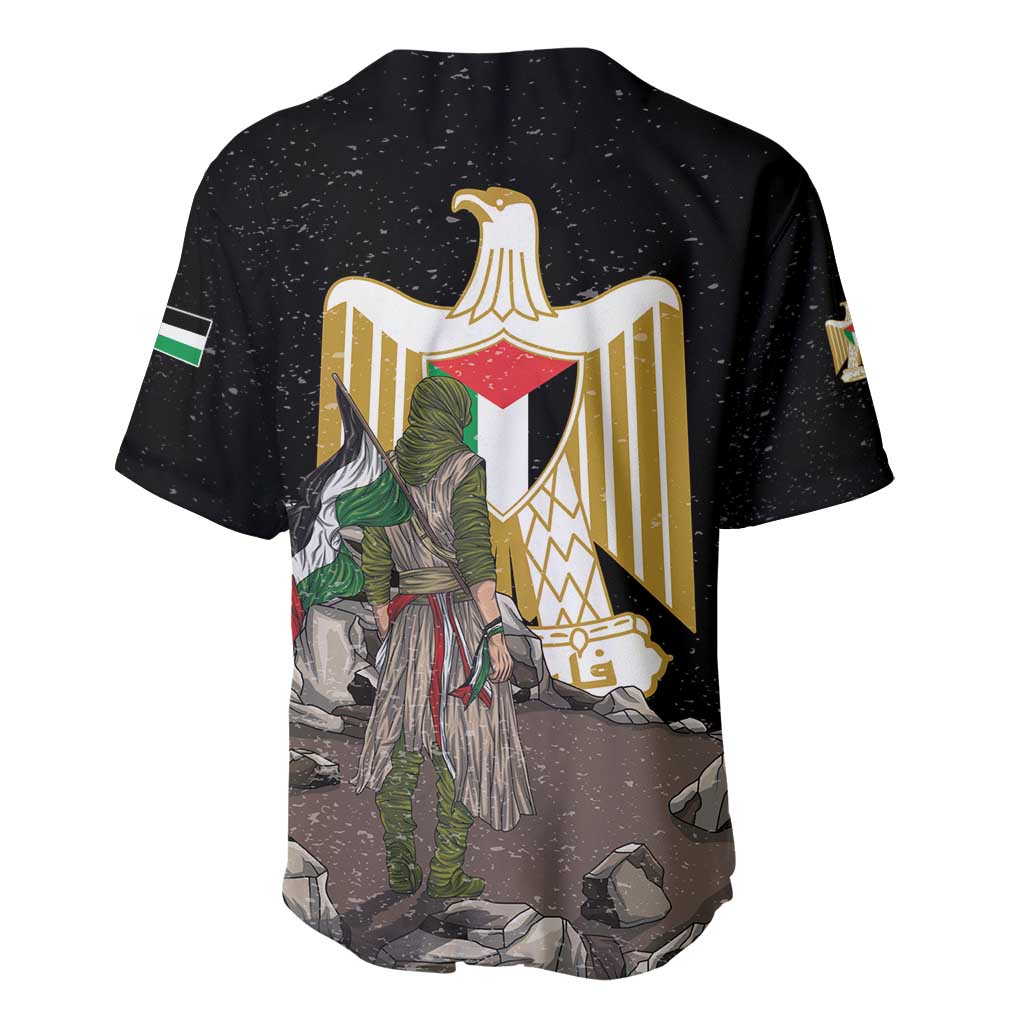 Free Palestine Baseball Jersey Eagle of Saladin - Wonder Print Shop