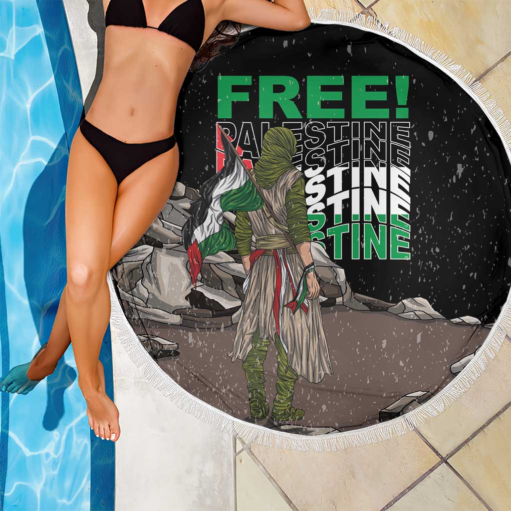 Free Palestine Beach Blanket Eagle of Saladin - Wonder Print Shop