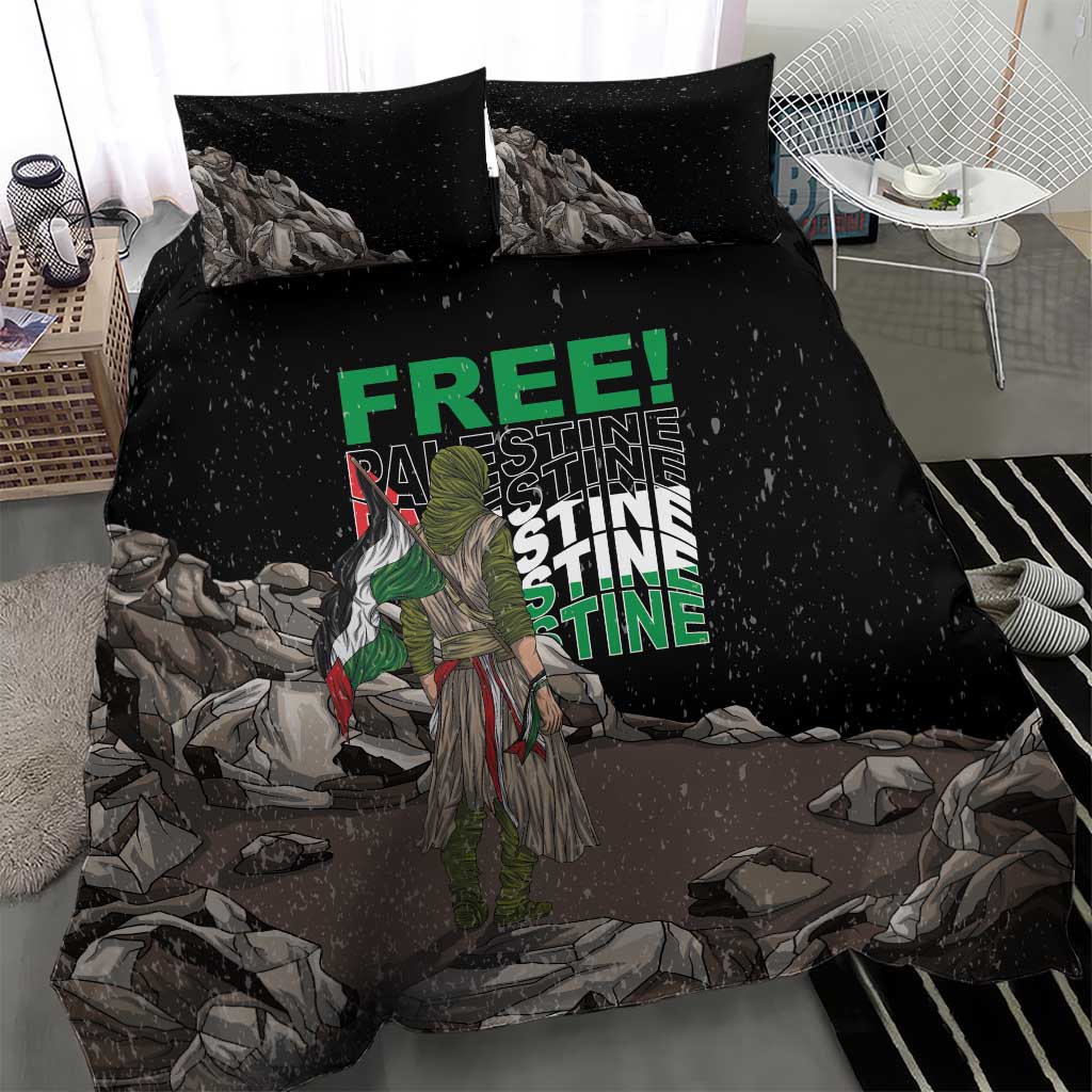 Free Palestine Bedding Set Eagle of Saladin - Wonder Print Shop