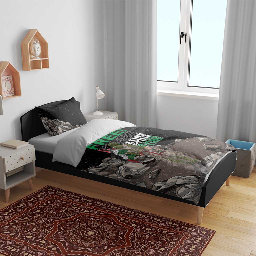 Free Palestine Bedding Set Eagle of Saladin - Wonder Print Shop