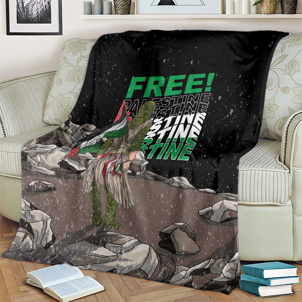 Free Palestine Blanket Eagle of Saladin