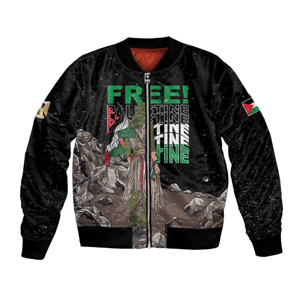 Free Palestine Bomber Jacket Eagle of Saladin - Wonder Print Shop