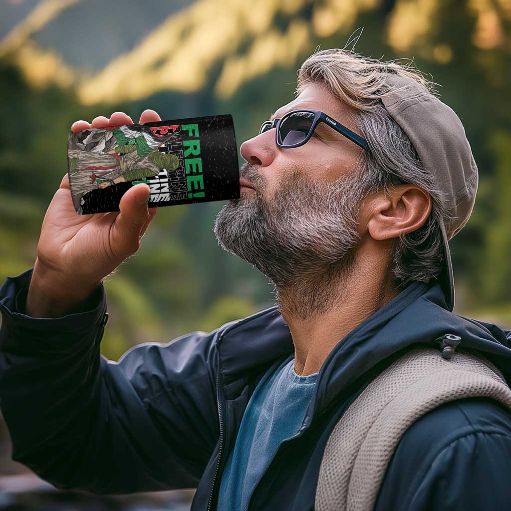 Free Palestine 4 in 1 Can Cooler Tumbler Eagle of Saladin - Wonder Print Shop