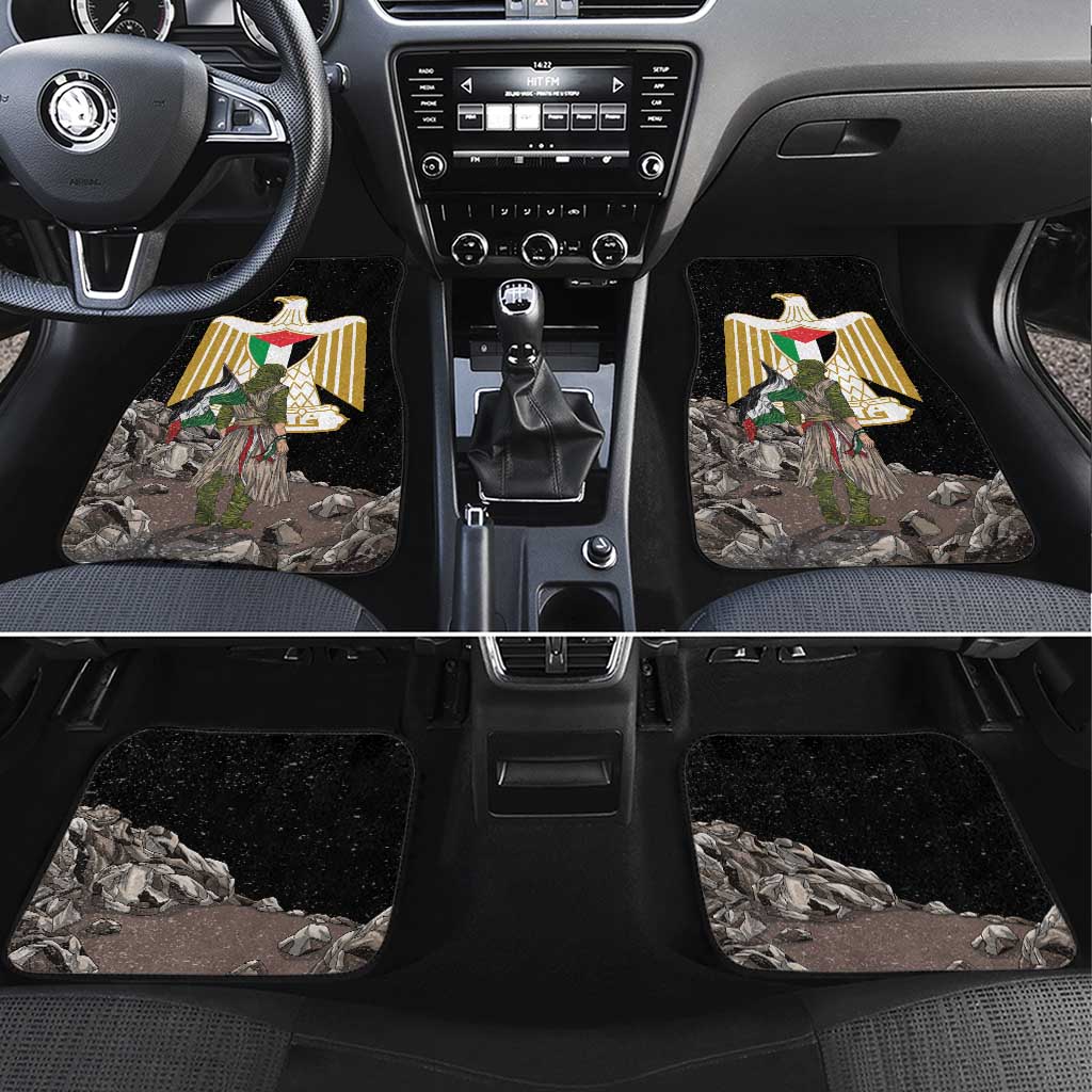 Free Palestine Car Mats Eagle of Saladin - Wonder Print Shop